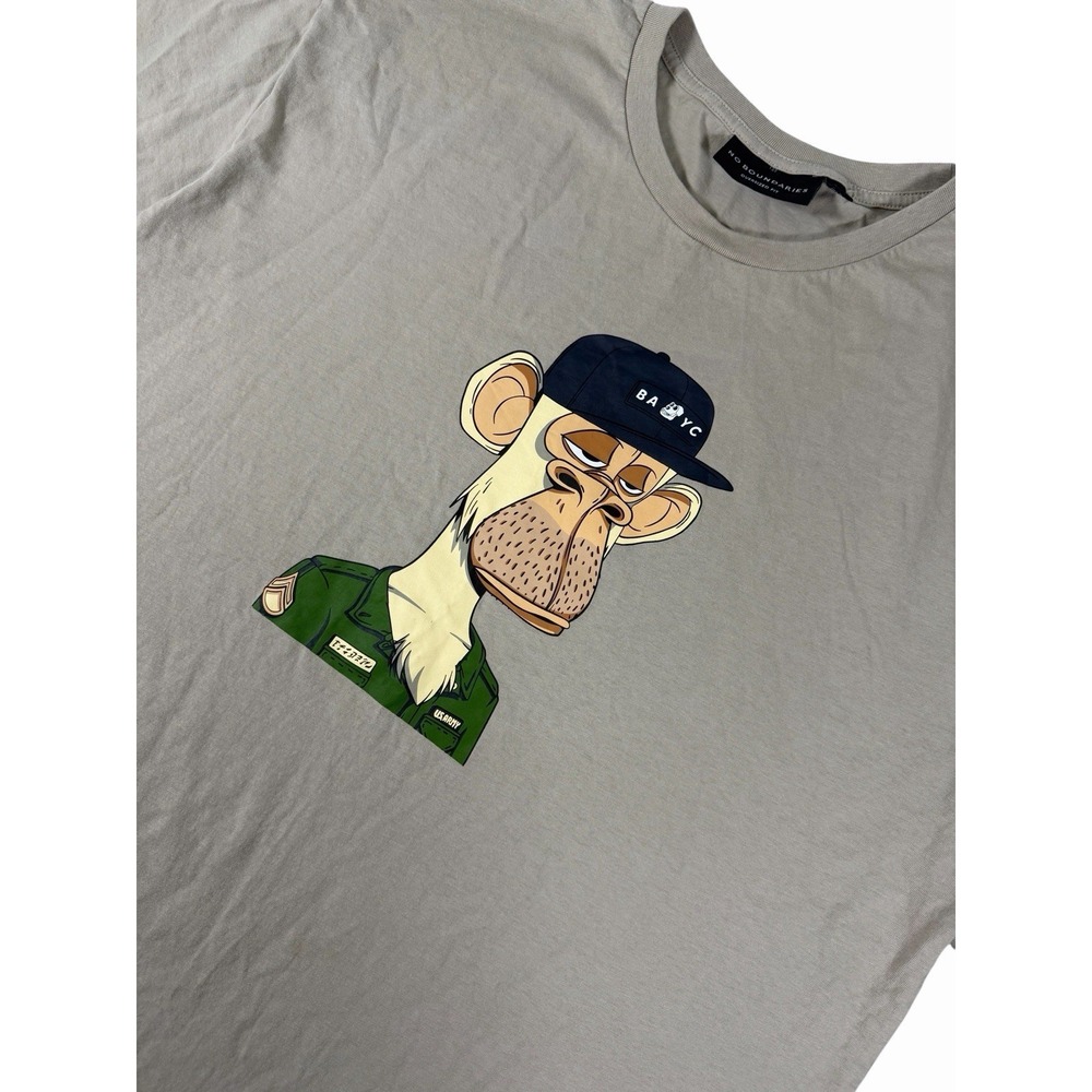 No Boundaries Graphic T Shirt Mens Large Monkey Streetwear Casual Crewneck